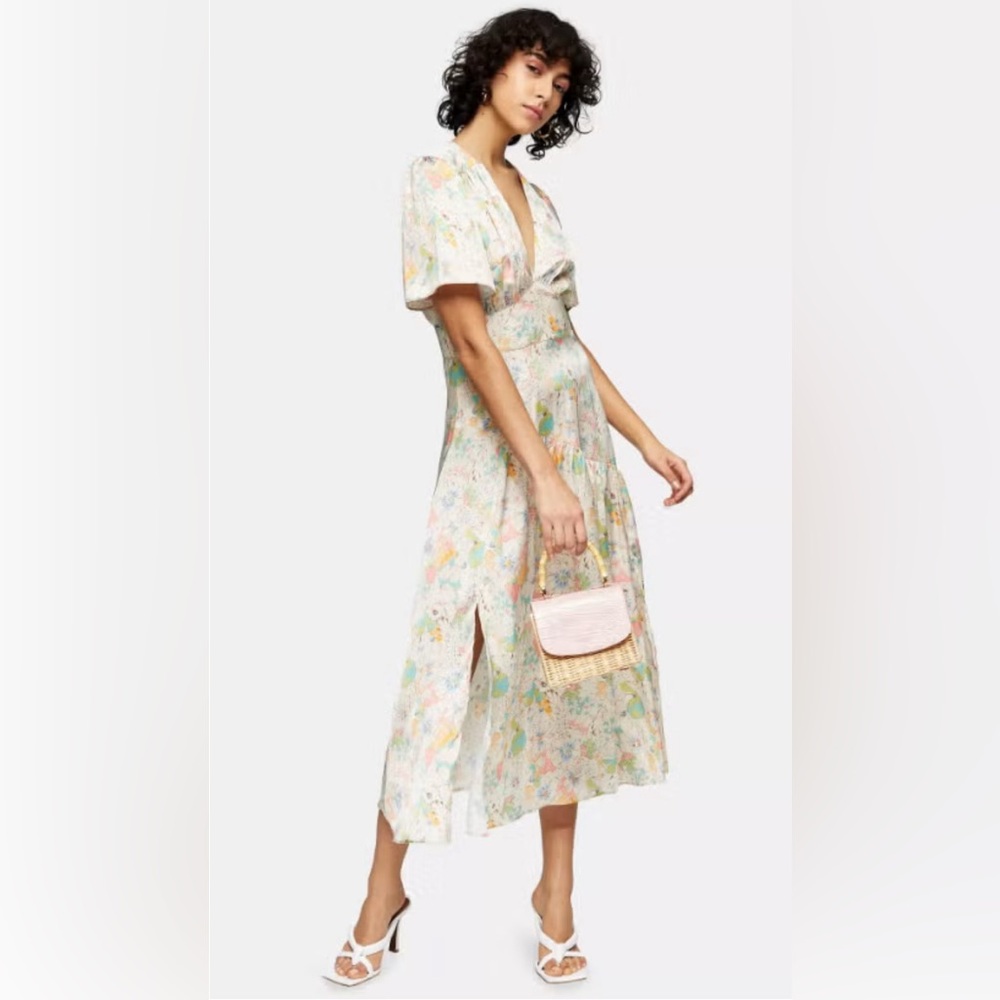 Topshop Pastel Floral Dress
